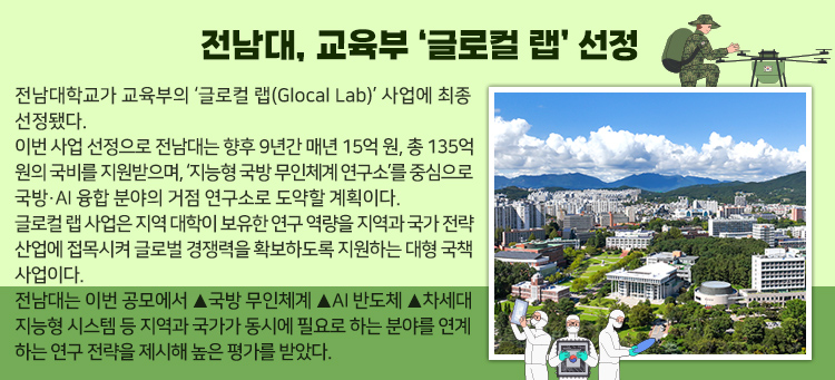 전남대, 교육부 ‘글로컬 랩’ 선정